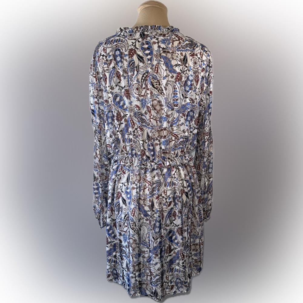 Zara Long Sleeve Paisley Floral Boho Dress - Picture 2 of 7